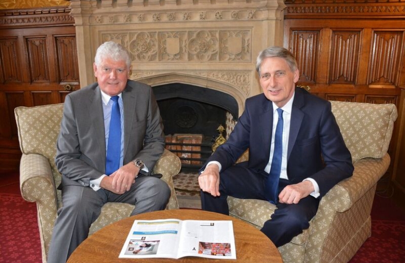 The Chancellor with former Gower MP, Byron Davies