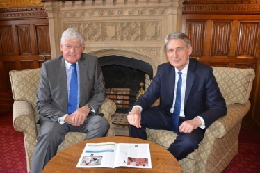 The Chancellor with former Gower MP, Byron Davies